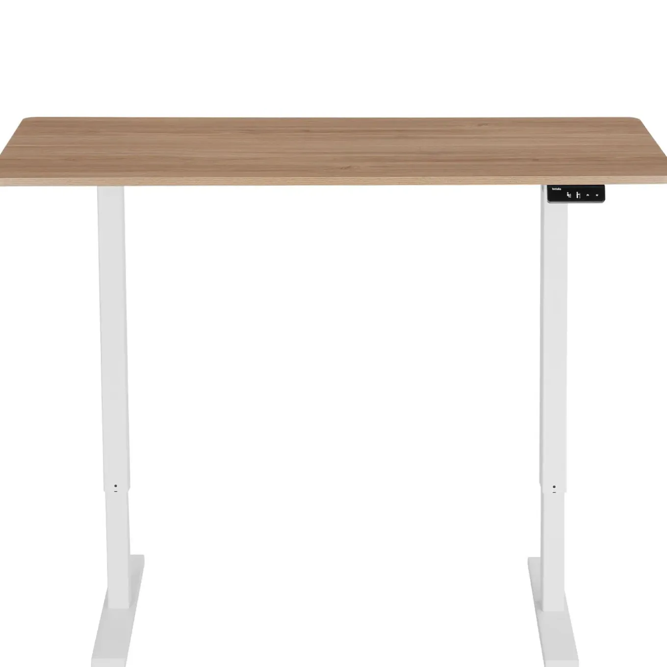 Tectake Elektrisch In Hoogte Verstelbaar Bureau - Hout Onderstel - Eiken - 120x60 Cm
