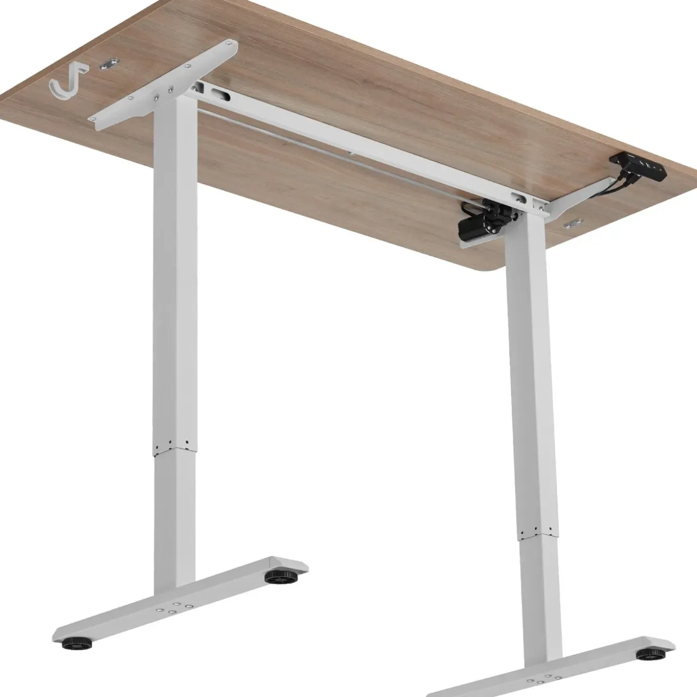 Tectake Elektrisch In Hoogte Verstelbaar Bureau - Hout Onderstel - Eiken - 120x60 Cm