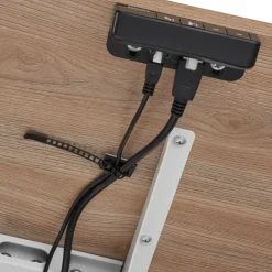 Tectake Elektrisch In Hoogte Verstelbaar Bureau - Hout Onderstel - Eiken - 120x60 Cm