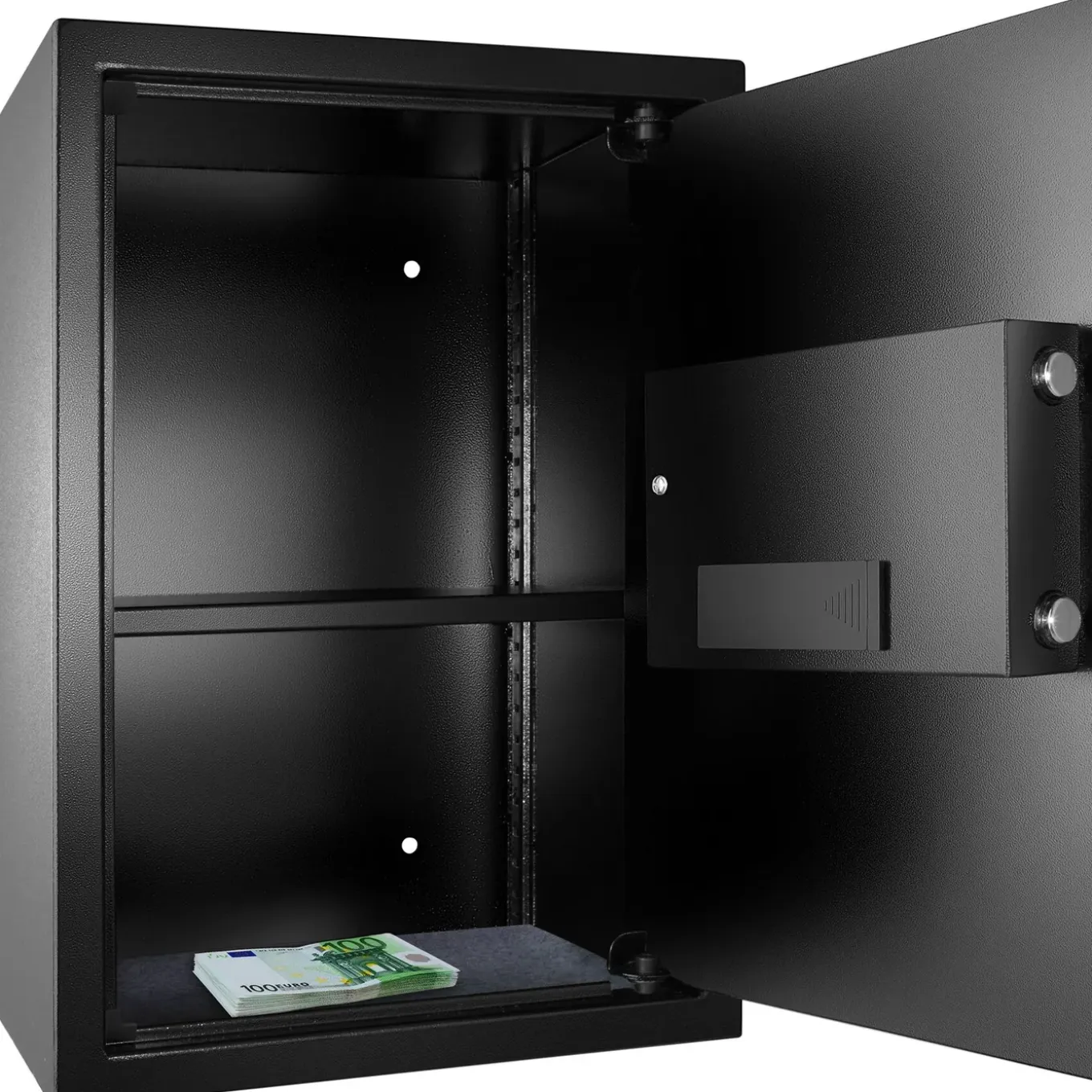 Tectake Elektronische Kluis Met Sleutel En Legplank - Zwart