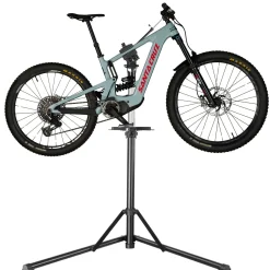 Tectake - Fietsreparatiestandaard - Grijs Zwart - Opvouwbaar - Hoogte Verstelbaar - 360° Klem