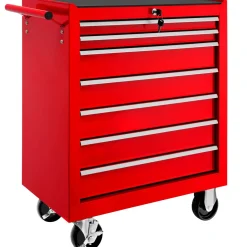 Tectake Gereedschapswagen Met 7 Lades - Rood