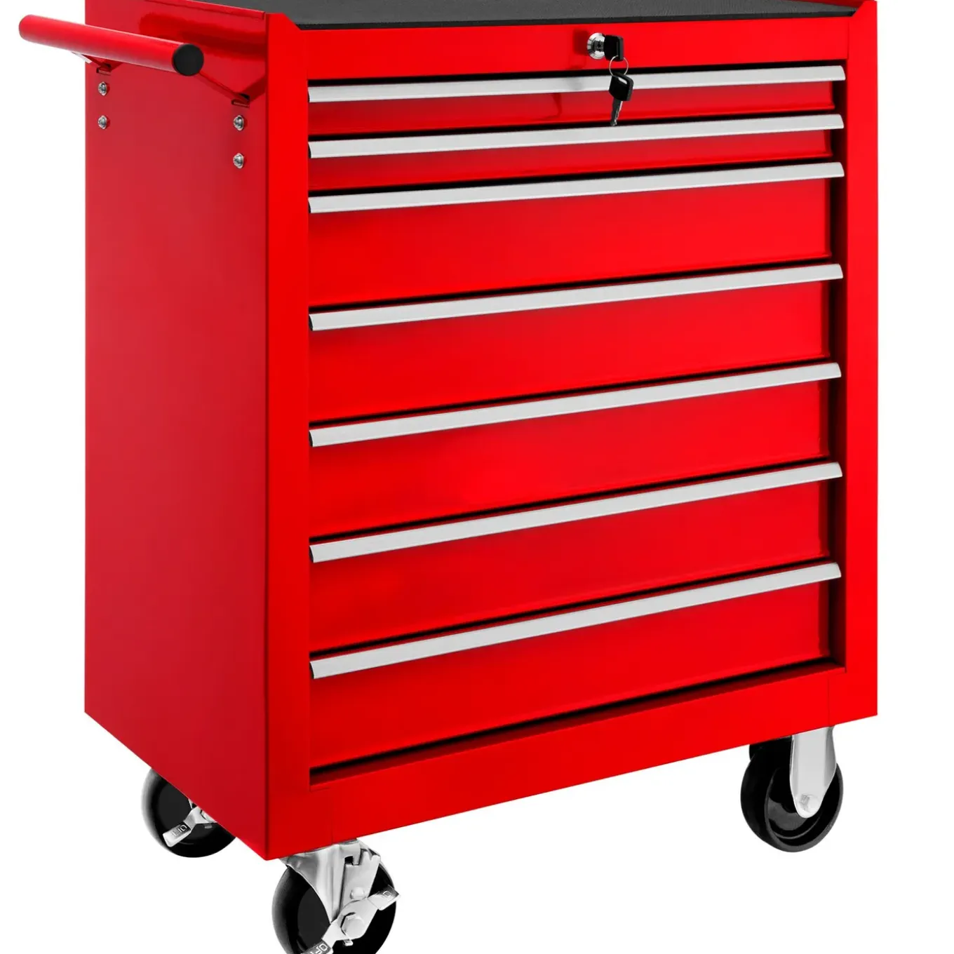 Tectake Gereedschapswagen Met 7 Lades - Rood