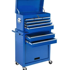 Tectake Gereedschapswagen Met 10 Vakken - Blauw