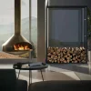 Tectake Haardhoutrek Tuby - Voor Binnen & Buiten - 100,5x25x150cm - Zwart
