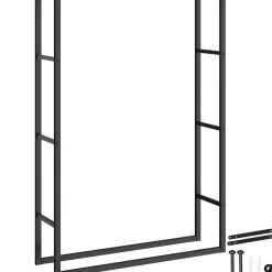 Tectake Haardhoutrek Tuby - Voor Binnen & Buiten - 100,5x25x150cm - Zwart