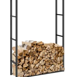 Tectake Haardhoutrek Tuby - Voor Binnen & Buiten - 100,5x25x150cm - Zwart