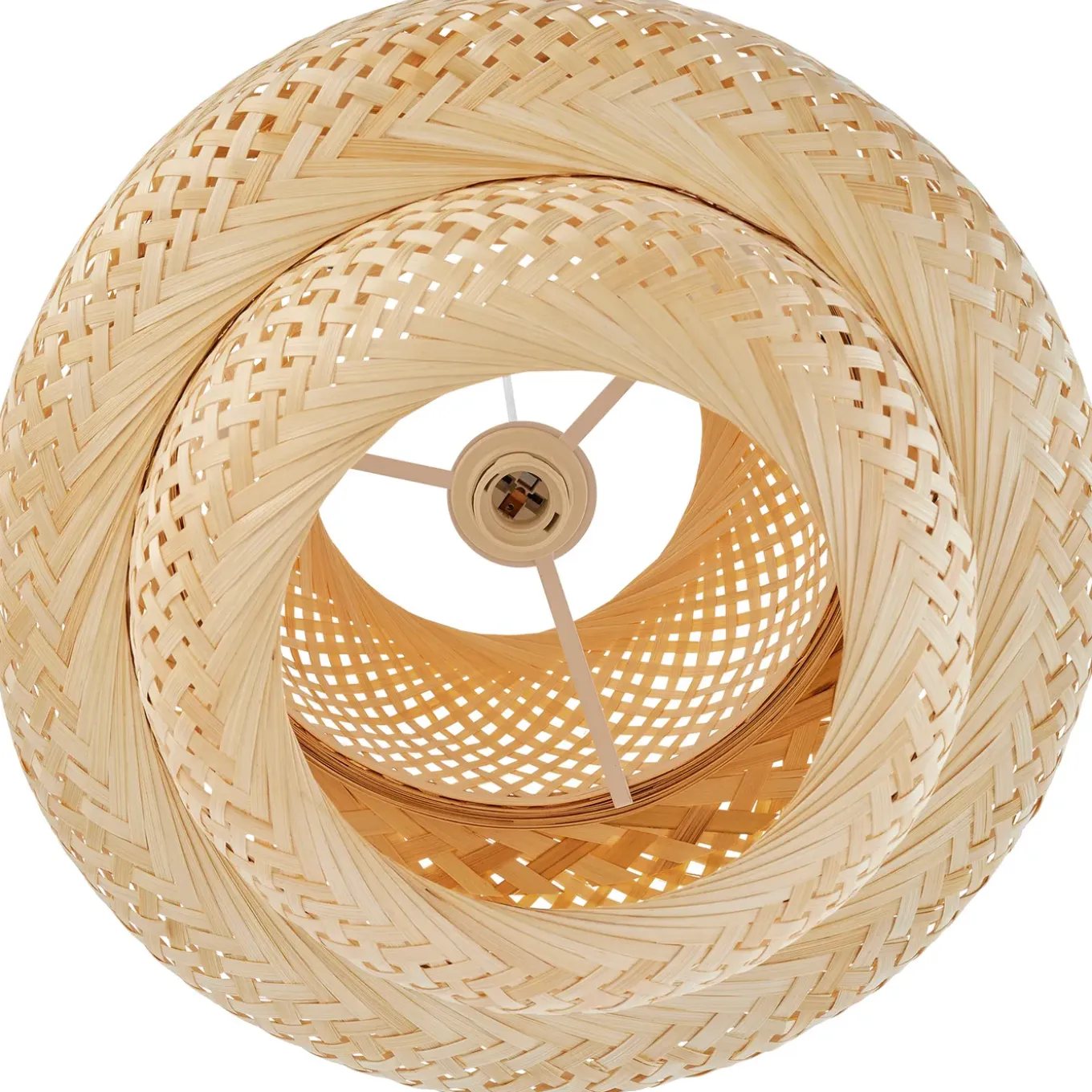 Tectake - Hanglamp Lignea Lux Van Bamboe, In Boho-stijl, 40w - Bruin