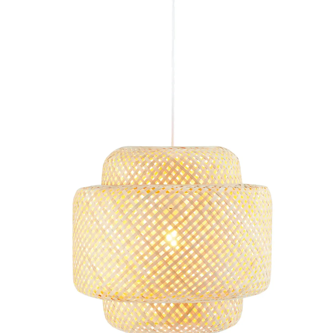 Tectake - Hanglamp Lignea Lux Van Bamboe, In Boho-stijl, 40w - Bruin