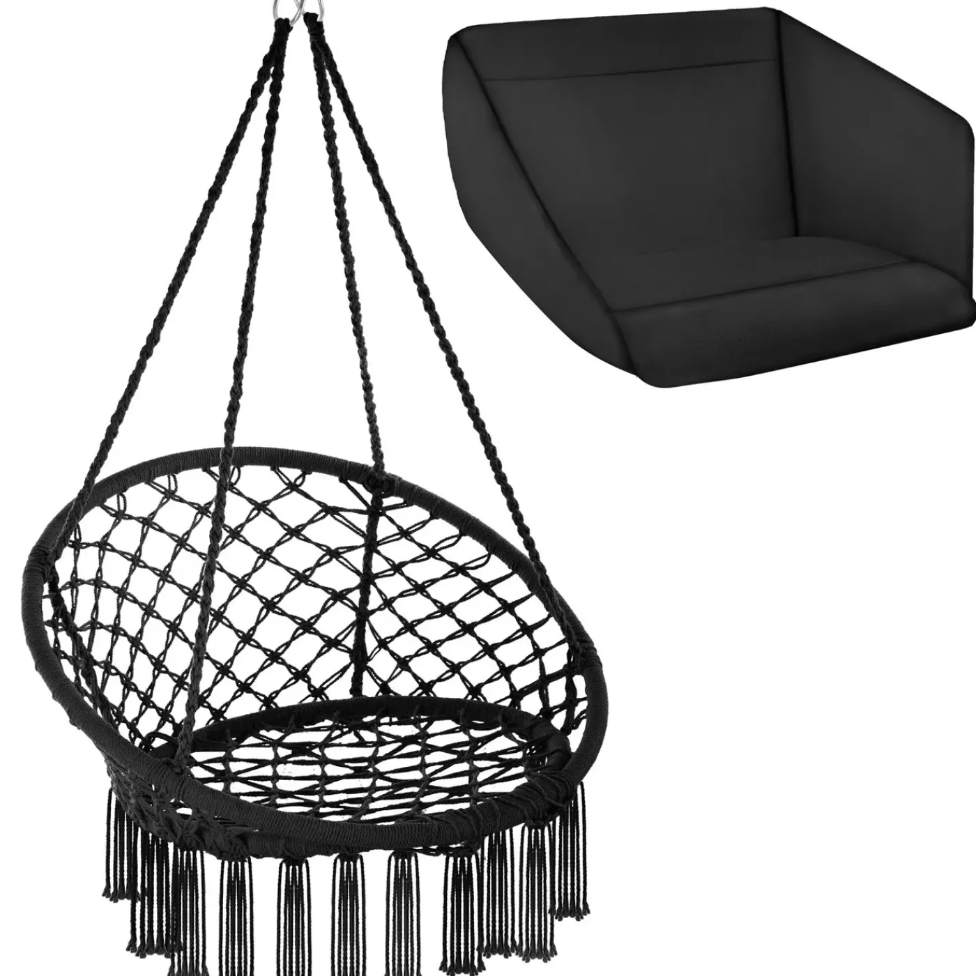 Tectake Hangstoel Grazia - Zwart