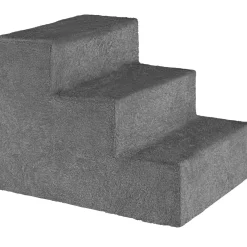 Tectake Huisdiertrap Paw Path Met Pluche Bekleding 37 X 45 X 34,5 Cm - Grijs