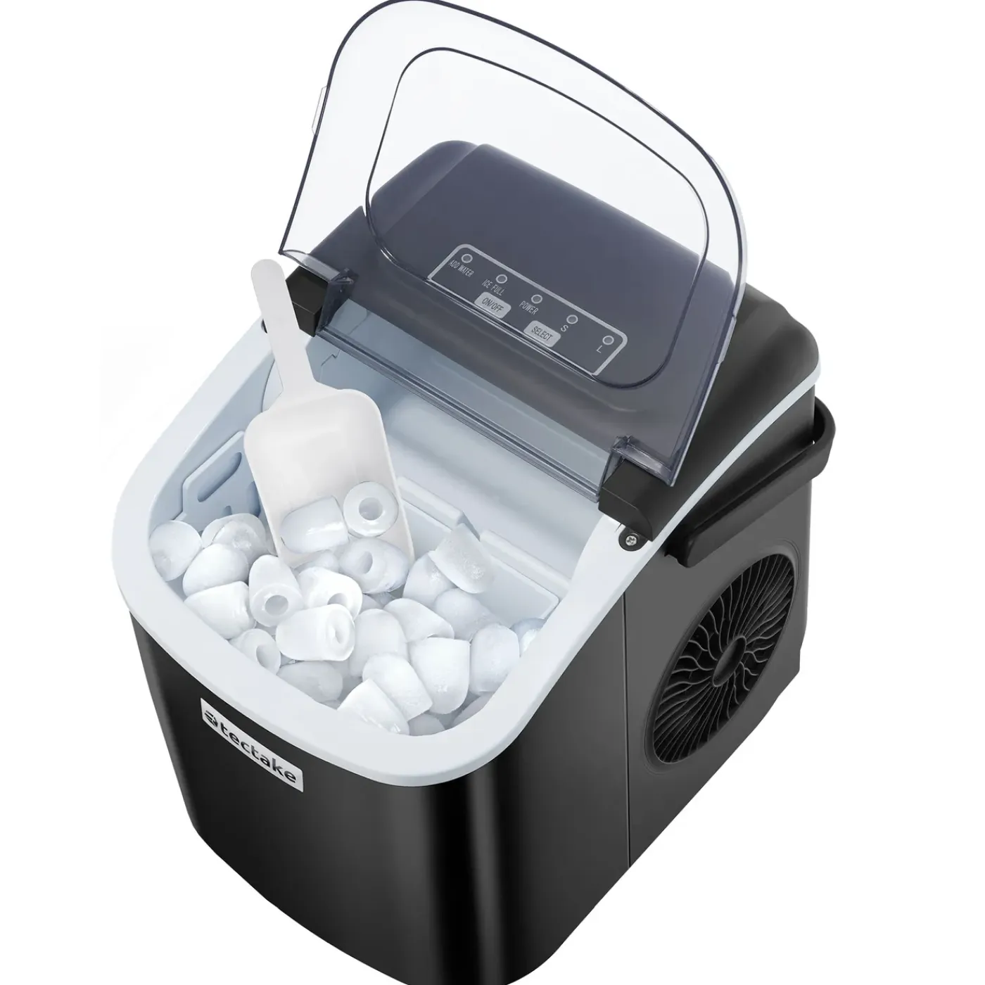 Tectake Ijsblokjesmachine Arctic - 1,2 L - 2 Ijsblokjesformaten - Zwart