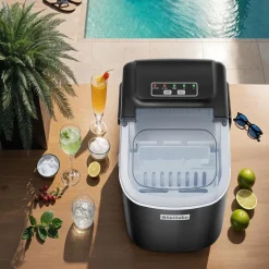 Tectake Ijsblokjesmachine Arctic - 1,2 L - 2 Ijsblokjesformaten - Zwart