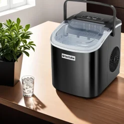 Tectake Ijsblokjesmachine Arctic - 1,2 L - 2 Ijsblokjesformaten - Zwart