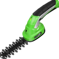 Tectake 2-in-1 Buxus- En Grasschaar Incl. Accu - Heggenschaar Met Ergonomische Telescoopsteel
