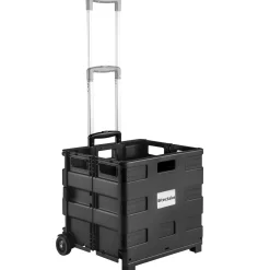 Tectake ® Inkooptrolley - Boodschappen Trolley Opvouwbaar - Zwart