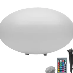 Tectake Kogellamp Luminous Eye, Led, Met Afstandsbediening, Wit
