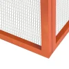 Tectake Konijnenhok Murphy - Opvouwbaar - Met Dakopening - 150x103x53cm - Fijnmazig Rooster - Bruin