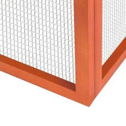 Tectake Konijnenhok Murphy - Opvouwbaar - Met Dakopening - 150x103x53cm - Fijnmazig Rooster - Bruin