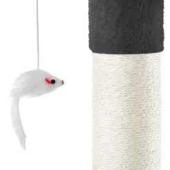 Tectake Krabpaal Barney 170cm - Met 2 Kattenhuisjes - Zwart
