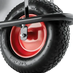 Tectake Kruiwagen - 100l - Verzinkt Staal - 250kg Draagvermogen - Tuinkruiwagen