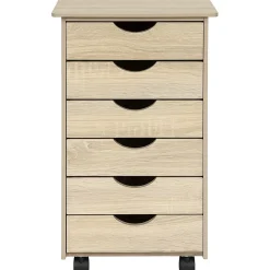 Tectake Ladekast Van Hout 65x36x40cm - Licht Hout - Eiken Sonoma