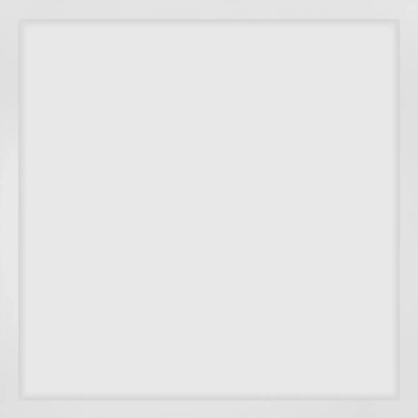 Tectake - Led-paneel Lucerna, Ultradun, Warmwit - Wit