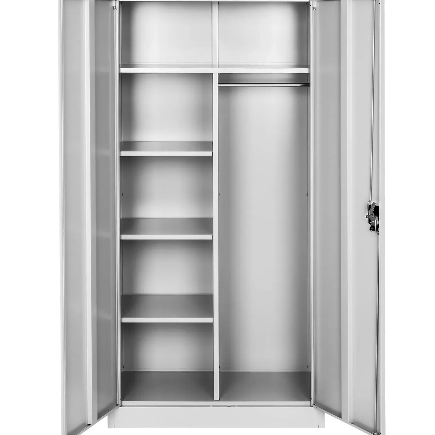 Tectake - Lockerkast - Afsluitbaar - 6 Vakken - Grijs - Gepoedercoat - 180x80x40 Cm