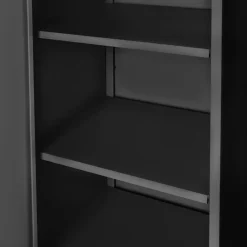 Tectake Lockerkast Met 6 Vakken En Hanggedeelte - Zwart