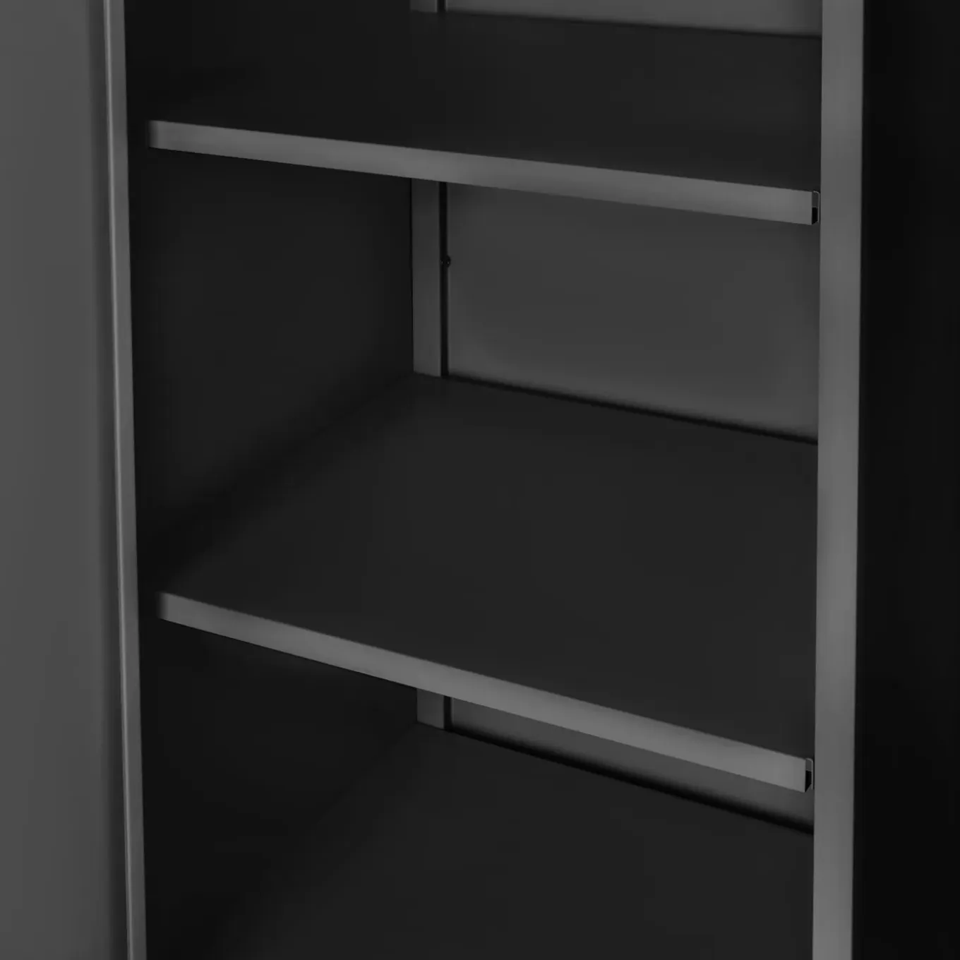 Tectake Lockerkast Met 6 Vakken En Hanggedeelte - Zwart