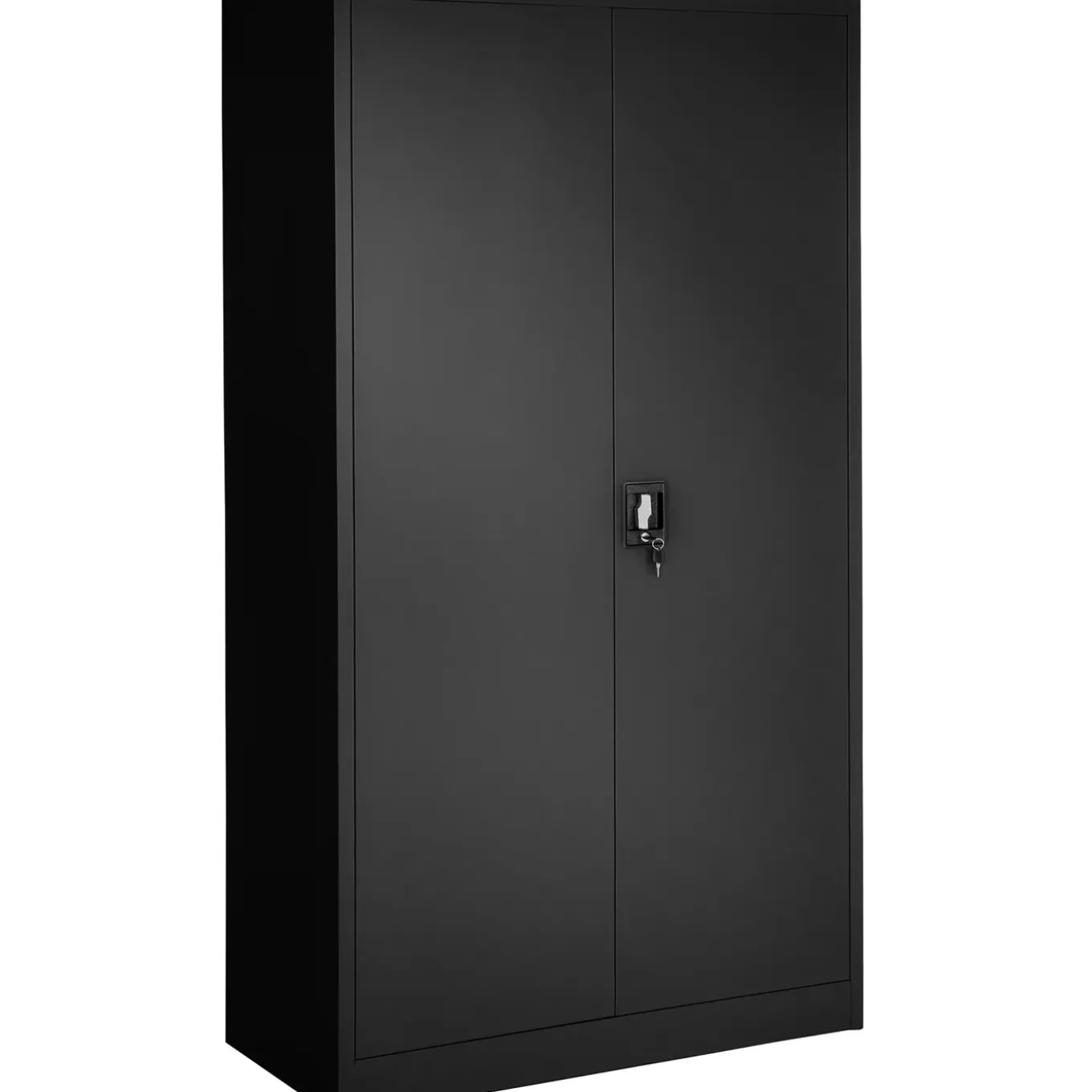 Tectake Lockerkast Met 6 Vakken En Hanggedeelte - Zwart