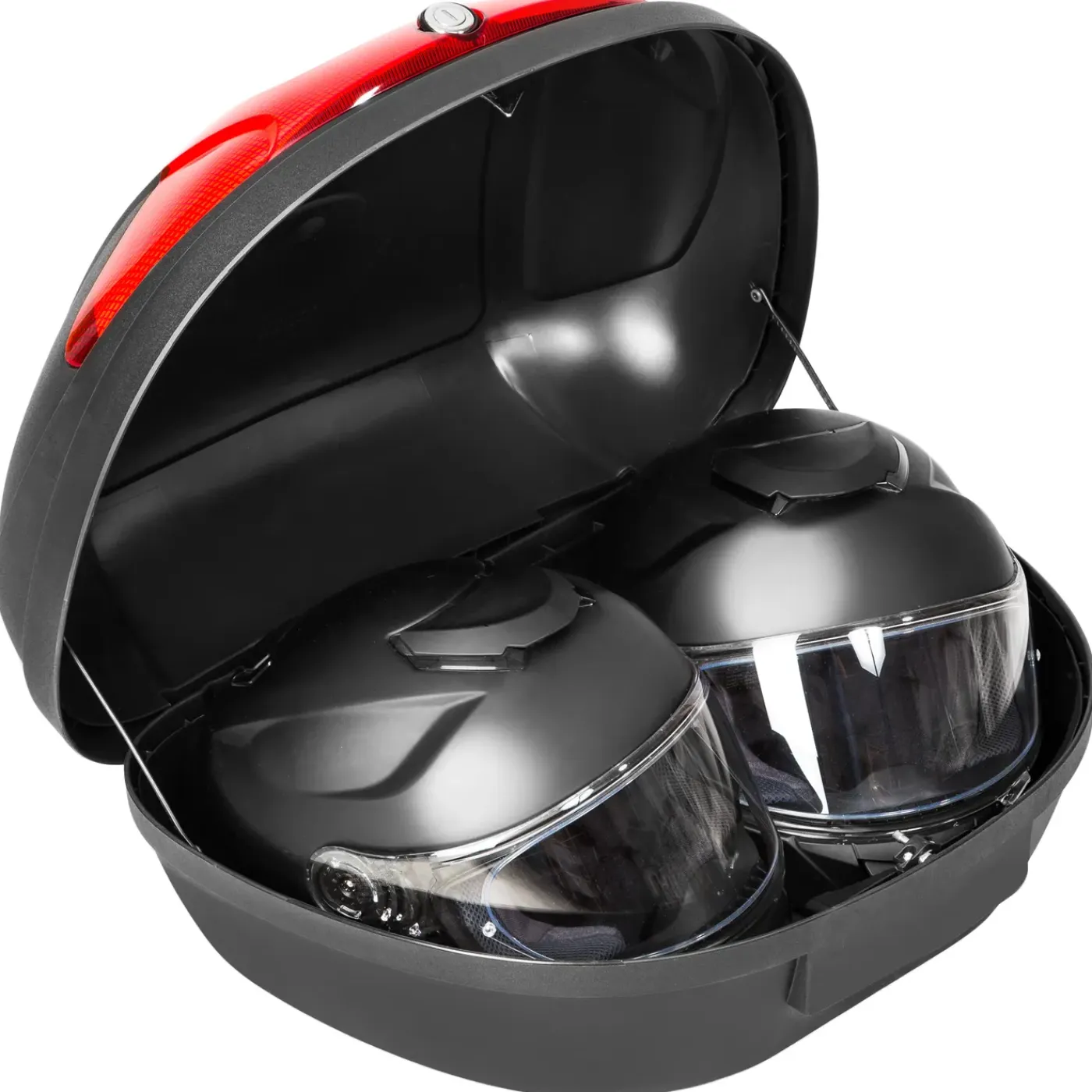 Tectake Motorkoffer Met Reflector - Inhoud Ca. 48 Liter - Zwart