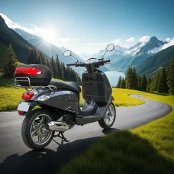 Tectake Motorkoffer Met Reflector - Inhoud Ca. 48 Liter - Zwart