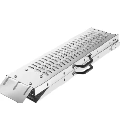 Tectake Oprijplaten - 2-delige Set - Inklapbaar - Antislip - Gegalvaniseerd Staal - Zilver