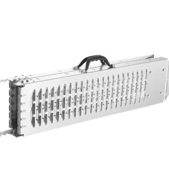 Tectake Oprijplaten - 2-delige Set - Inklapbaar - Antislip - Gegalvaniseerd Staal - Zilver