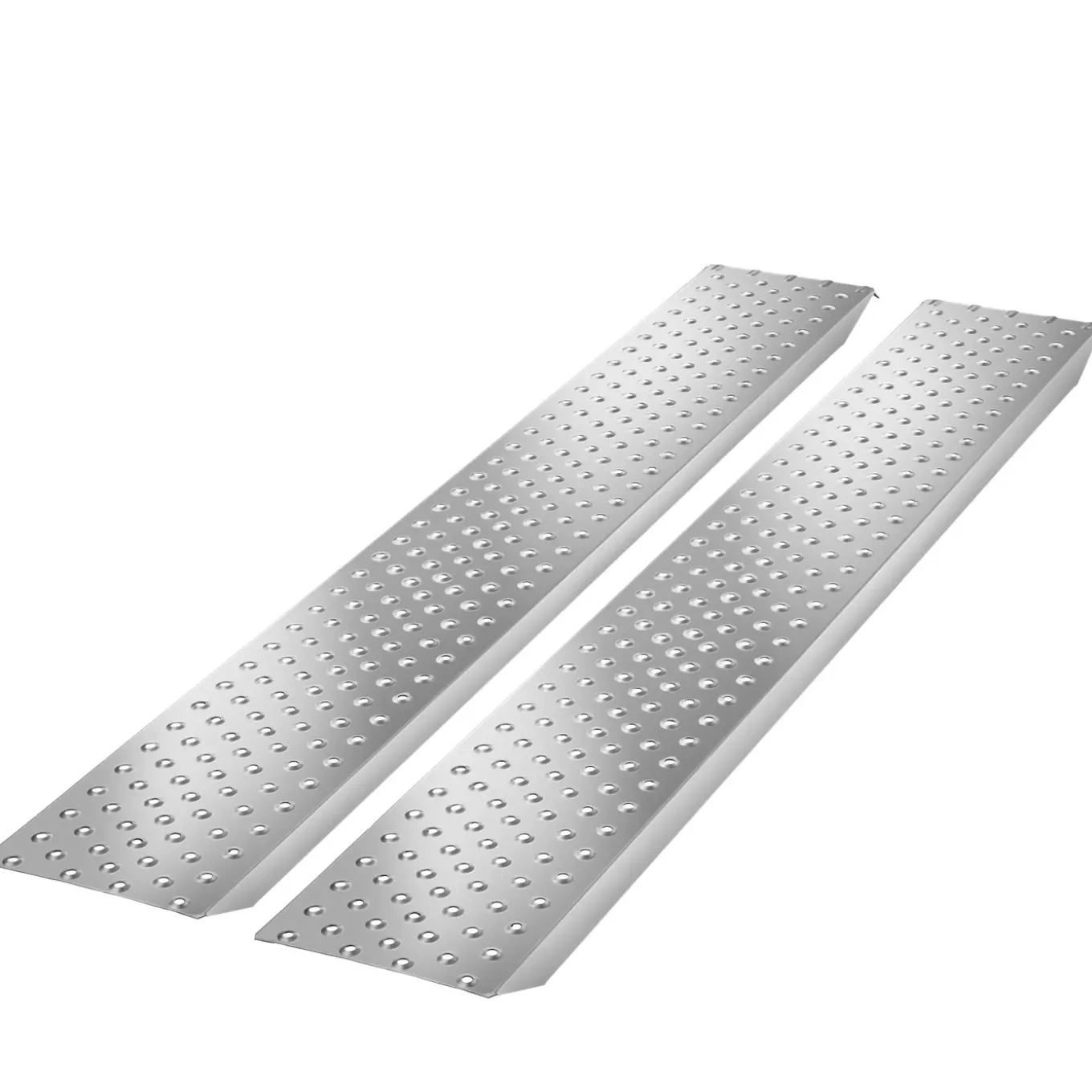 Tectake Oprijplaten Sven Set Van 2 - 400 Kg Draagkracht En Antislip - Zilver