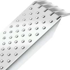 Tectake Oprijplaten Sven Set Van 2 - 400 Kg Draagkracht En Antislip - Zilver