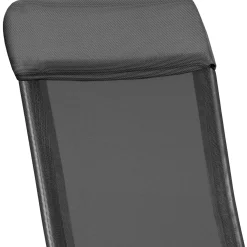 Tectake 2 Opvouwbare Aluminium Tuinstoelen Met Rug- En Voetsteun - Set Van 2 - Antraciet