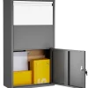 Tectake Pakketbox Fortress Met Veiligheidsklep 44 X 22 X 82 Cm - Antraciet