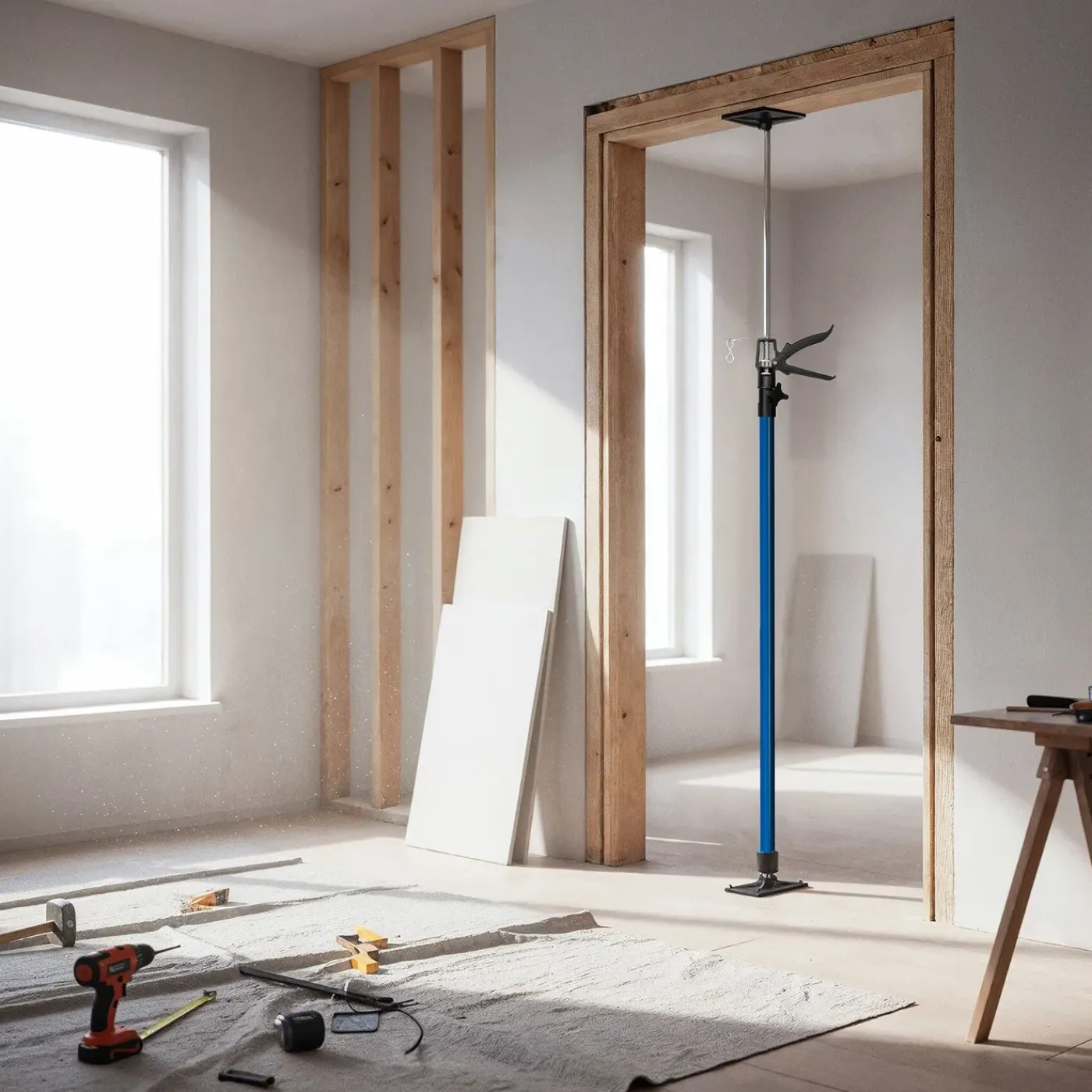 Tectake 4 Plafondsteunen 115-290cm - Blauw