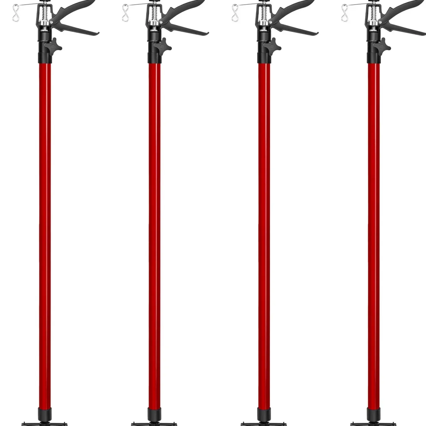 Tectake 4 Plafondsteunen 115-290cm - Rood