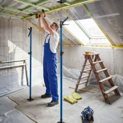 Tectake 2 Plafondsteunen 115 Tot 290 Cm - Blauw