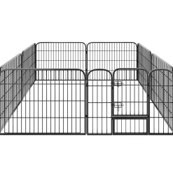 Tectake Puppyren 8-hoekig - 154x154x60 Cm - Grijs