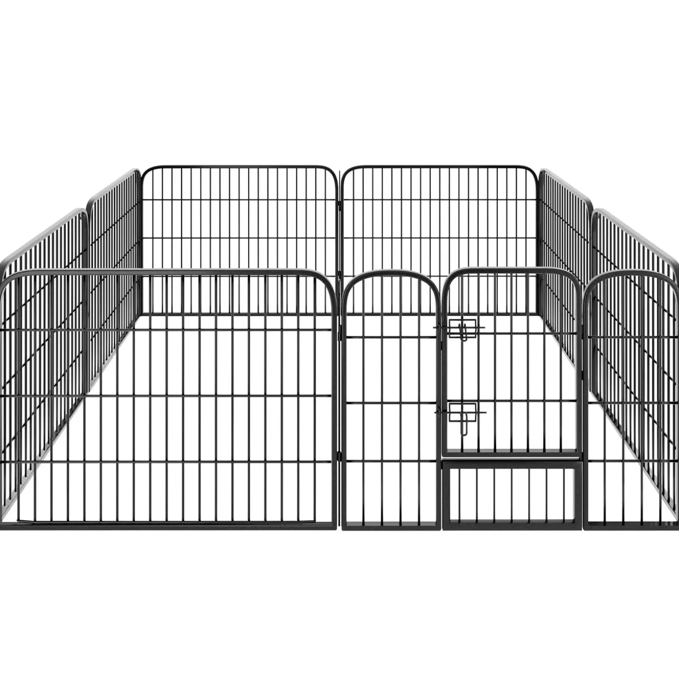 Tectake Puppyren 8-hoekig - 154x154x60 Cm - Grijs