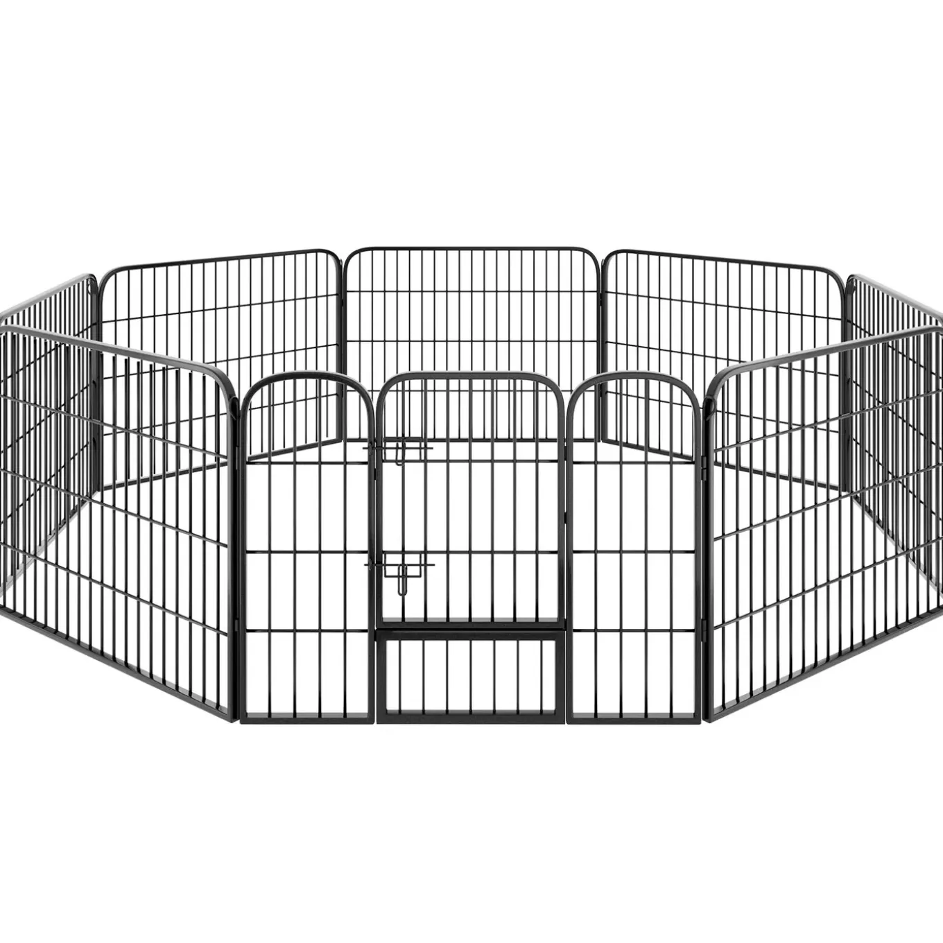 Tectake Puppyren 8-hoekig - 154x154x60 Cm - Grijs