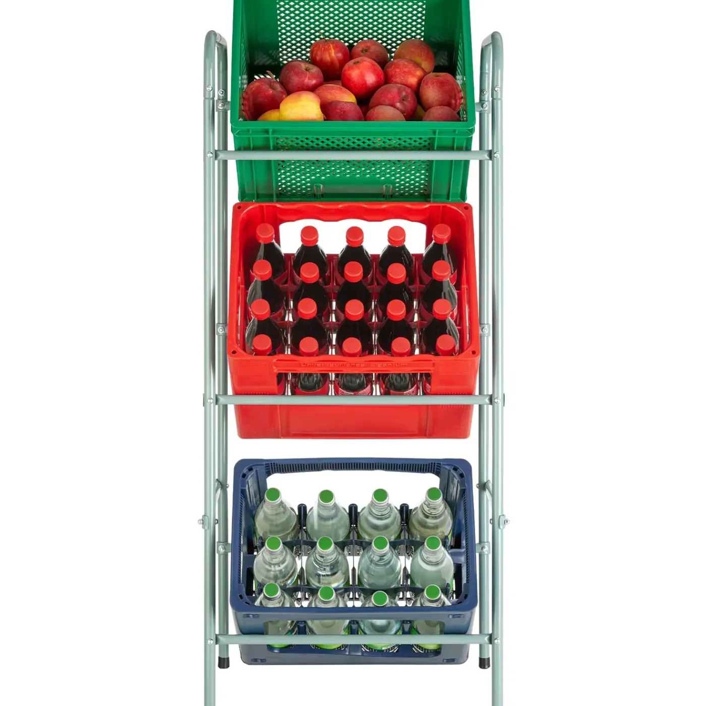 Tectake Rek Voor 3 Drankkratten - Grijs