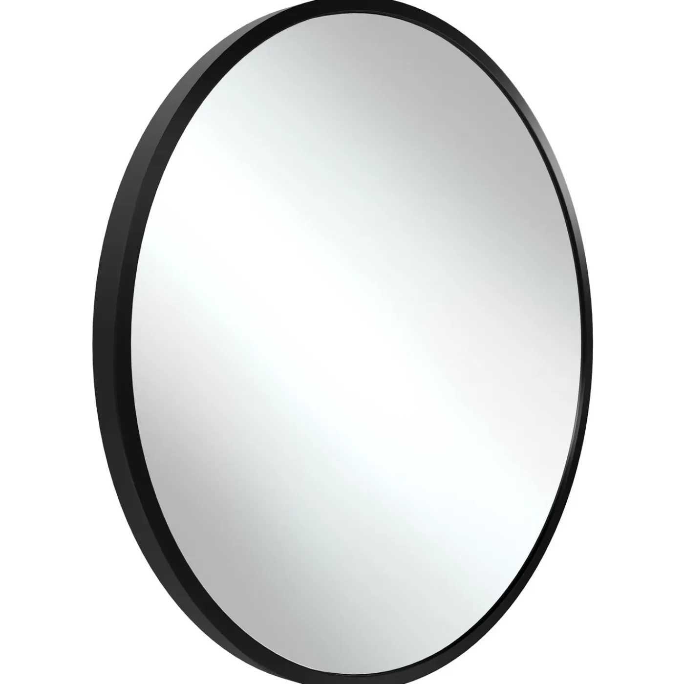 Tectake Ronde Wandspiegel Fiona Met Aluminiumframe, 70 X 2,5 Cm, Zwart