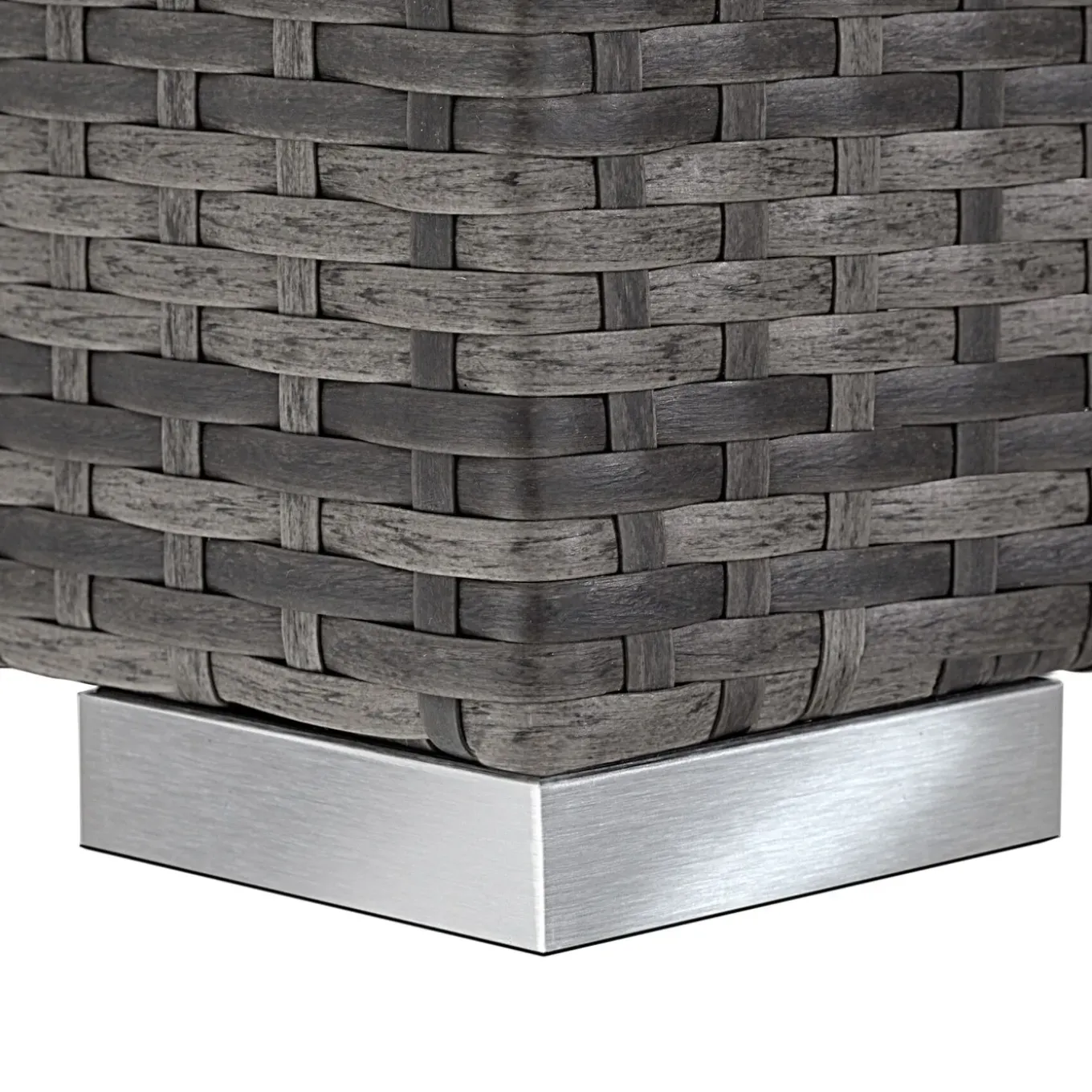 Tectake 2 Rotan Ligstoelen Met Aluminium Frame En Tafel - Inclusief Beschermhoes - Grijs