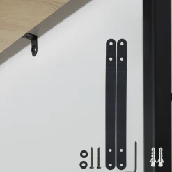 Tectake - Schoenenkast - Met 3 Kleppen - Industrieel Licht Hout, Eiken Sonoma