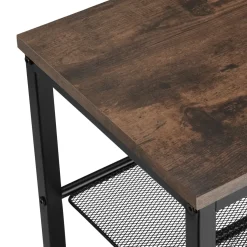 Tectake - Schoenenrek Newport 80,5x30,5x72,5cm - Industrieel Hout Donker, Rustiek